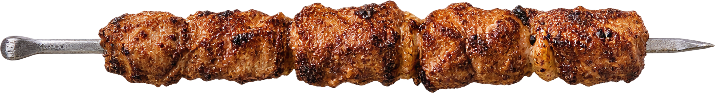 A large Skewer & Spice skewer loaded with chargrilled meat