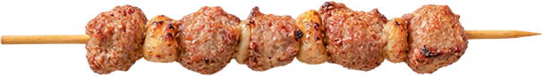 A small supermarket-style skewer on a wooden stick